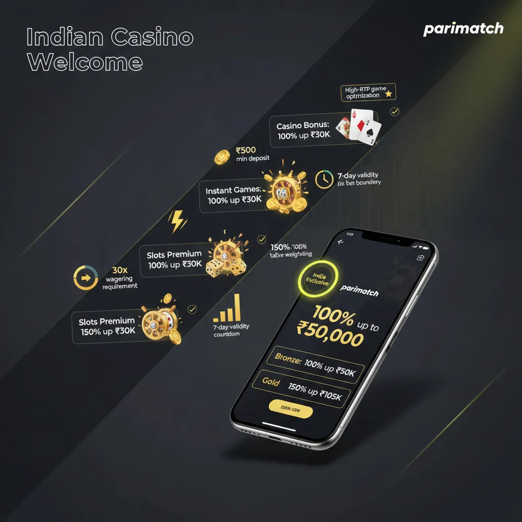 Get Welcome Bonus at Parimatch Casino for Indian Players for Slots, Live Dealers and etc.