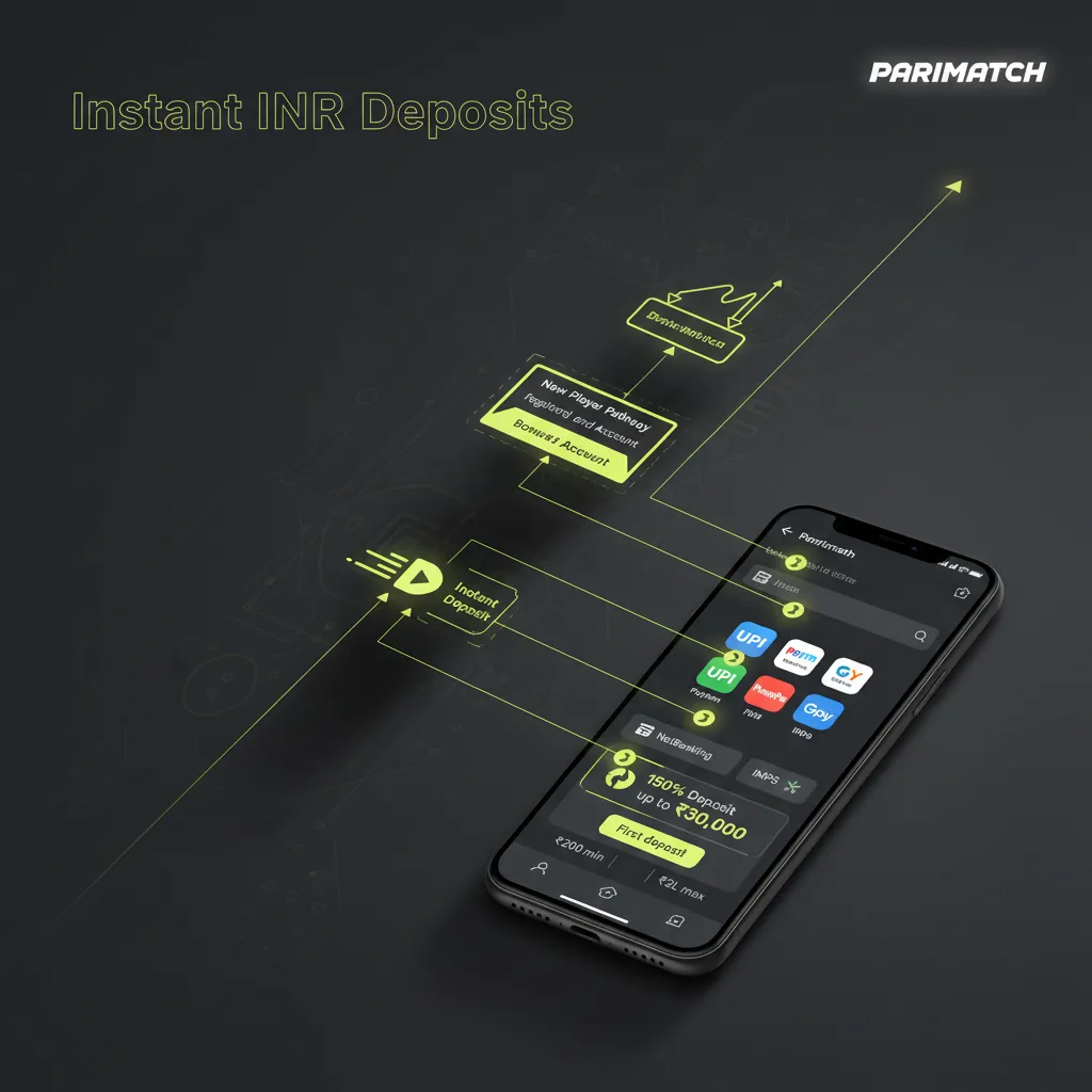 Parimatch India: Fund your account via UPI, Paytm, PhonePe, Google Pay