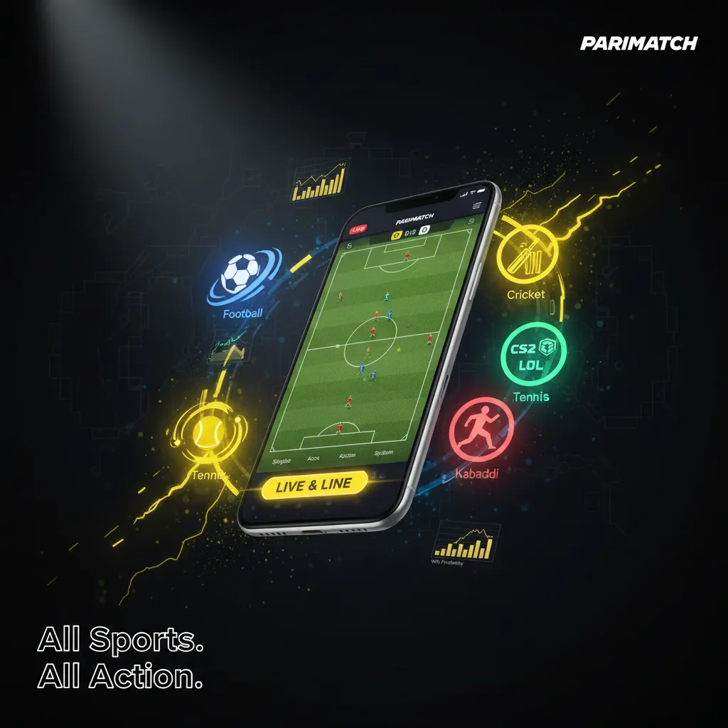 Parimatch Sportsbook: pre-match & live betting on cricket, football, tennis, kabaddi, basketball, badminton, MMA, ice hockey, eSports