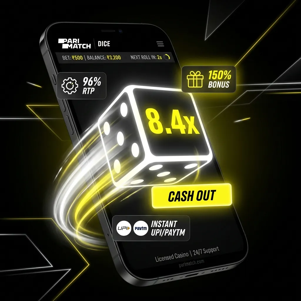 Play Dice casino game on Parimatch mobile in India 2026