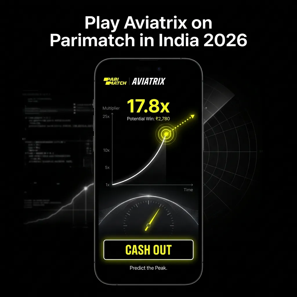Play Aviatrix crash game on Parimatch in India 2026