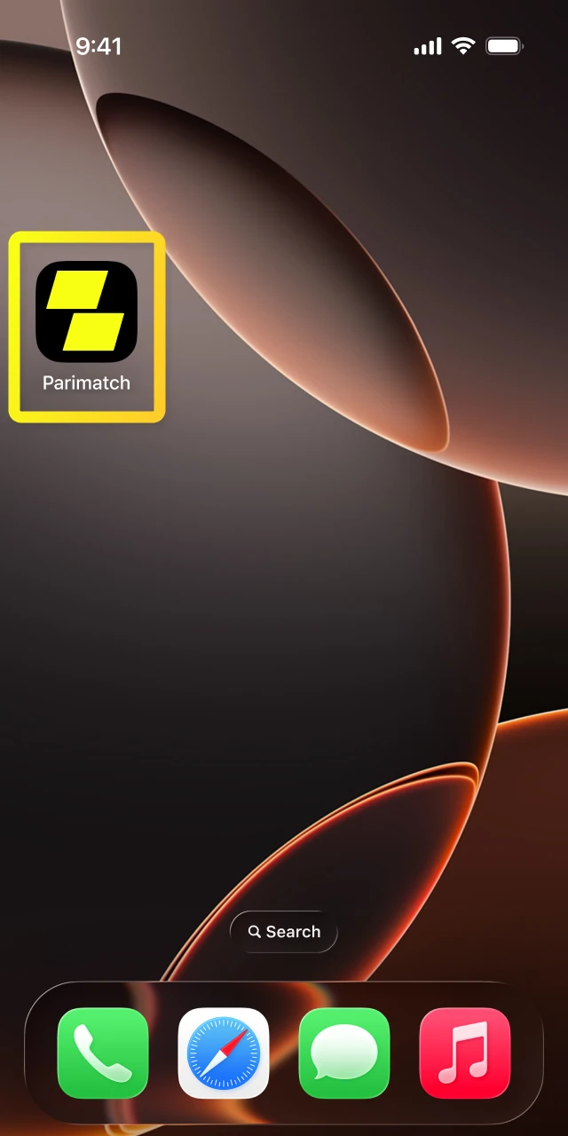 Launch the Parimatch app from your home screen and access your account to start betting.